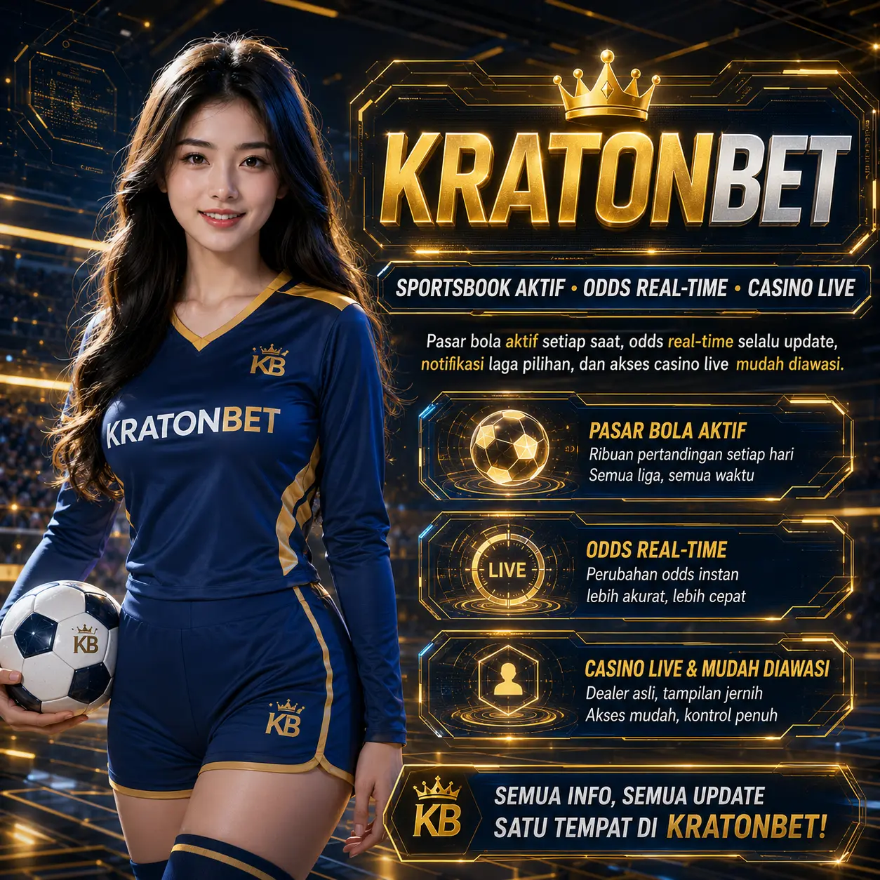 KRATONBET | Sportsbook Online dengan Pasar Bola Aktif dan Casino Live Terukur image 1